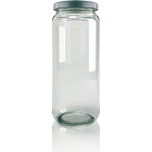 Turuncu 500 cc Cam Kavanoz Kapaklı, 50 Adet, Şık ve Kullanışlı Saklama Seti