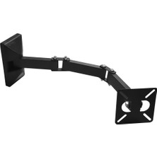 Döner ve Eğilebilir Monitör Askısı 13-27 Inç Siyah, Esnek Ekran Tutucu