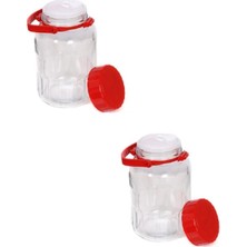 Şeffaf Cam Kavanoz Seti, 2'li, 3 Litrelik, Şık ve Kullanışlı.