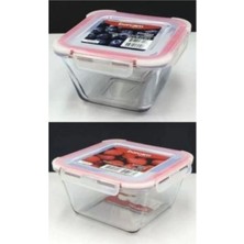 2'li 860-2400 cc Turuncu Cam Saklama ve Fırın Kabı Seti