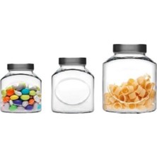 Elips Kavanoz Seti 3 Boy, Kahverengi, Şık ve Kullanışlı Saklama Çözümü