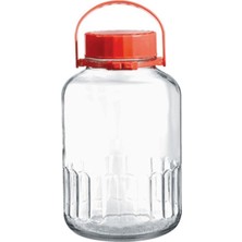 4l Kapaklı Cam Saklama Kabı, Turuncu, Çok Amaçlı, Dayanıklı, Pratik, Şık Tasarım