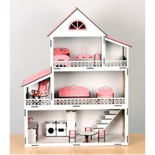 Pembe Ahşap Oyun Evi, Çocuklar Için Güvenli ve Eğlenceli Tasarım