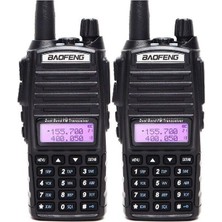 Uv-82 2'li Kablosuz El Telsizi Siyah, Güçlü ve Güvenilir Iletişim Seti