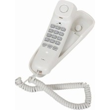 Beyaz Duvar Tipi Kablolu Telefon, Şık ve Kullanışlı Ev ve Ofis Iletişim Cihazı