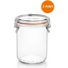 3 Klipsli Cam Kavanoz 580 Ml, 2'li Set, Şık ve Kullanışlı Mutfak Saklama Çözümü