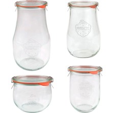 Şık Beyaz Lale Cam Kavanoz Seti, Ev Dekoruna Zarif Dokunuşlar Sağlar