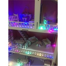 Ahşap Oyun Evi, Tam Takım Işık, Pembe, 60 Cm, Eğlenceli ve Güvenli Tasarım