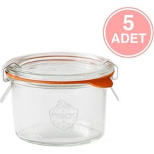 Beyaz 200 ml Cam Saklama Kavanozu 5'li Set, Şık ve Dayanıklı Mutfak Saklama Çözümü