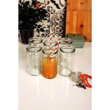 340 ml Silindir Kavanoz Seti (6'lı) Beyaz, Şık ve Kullanışlı Saklama Çözümü