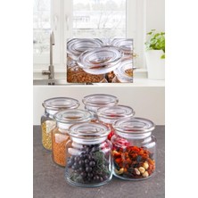 6'lı 500 ml Cam Kavanoz Seti, Şık ve Kullanışlı Depolama Çözümü