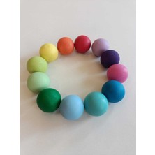 Çocuklar Için Renkli Montessori Eşleştirme Topları 12'li Set