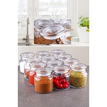 Turuncu Cam Kavanoz 500 Ml, Kapağıyla Güzel Saklama Kabı, 1 Adet