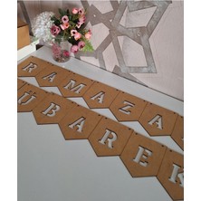 Kahverengi Ramazan Mübarek Flama, 14 Adet, Şık ve Anlamlı Dekorasyon Seti