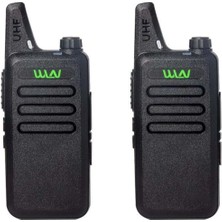 Siyah Telsiz 15 Km Menzil 16 Kanal, Güçlü ve Net Iletişim Için Ikili Set