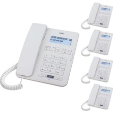 Kablolu Ekranlı Masaüstü Telefon 5'li Fırsat Paketi Beyaz