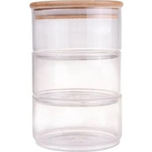 Beyaz 3 Katlı Saklama Kabı, Pratik ve Şık Mutfak Gereçleri