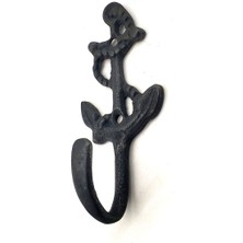 Renkli Pirinç Çapa Dekoratif Askı 95X42MM, Denizci Tarz, Halatlı, Oksitli