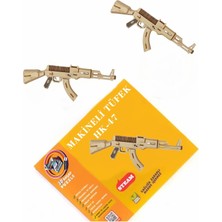 Kahverengi Ahşap Tüfek Oyuncak Maketi, Eğlenceli ve Güvenli Hobi Seti