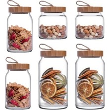 Şık 12 Parça Turkuaz Kapaklı Kavanoz Takımı, 6 Adet Set