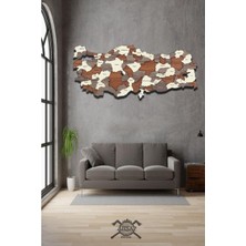 3 Boyutlu 3D Ahşap Mdf Dekoratif Detaylı Türkiye Haritası – Duvar Dekoru Tablosuz