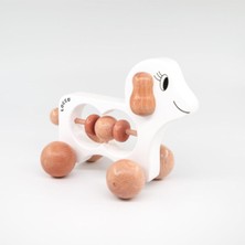 Beyaz Ahşap Kuzu Dekoratif Figür, Şık ve Sıcak Hava Katacak Ev Süsiyesi