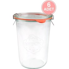 6'lı Turuncu Cam Saklama Kavanozu, 850 Ml, Şık ve Kullanışlı Saklama Seti