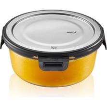 Turuncu Cam Saklama Kabı, 600 Ml, Güzel ve Dayanıklı, Pratik Kullanım