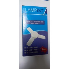 26W 3+1 Pervane LED Fan Ampul, Beyaz Renk, Enerji Tasarruflu ve Şık Tasarım