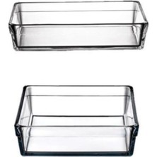 Beyaz Kare ve Dikdörtgen Borcam Seti, Şık ve Dayanıklı Mutfak Ürünleri