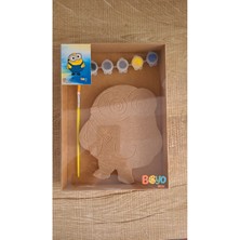 Minyon Ahşap Boyama Seti, Bej Renk, Yaratıcı ve Keyifli El Işi Deneyimi