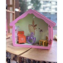 Pembe Ahşap Oyun Evi, Çocuklar Için Güvenli ve Eğlenceli Tasarım