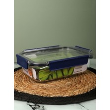 Hava Geçirmez Cam Saklama Kabı 630 Ml, 400°C Isıya Uygun, Pratik ve Şık Tasarım