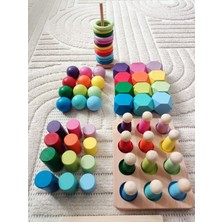 12 Renkli Montessori Eşleştirme Seti, Eğlenceli ve Öğretici Çocuk Oyunu