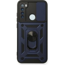 Xiaomi Redmi Note 8 Kılıf Pars Lens Yüzüklü Silikon - Lacivert