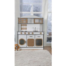 Ahşap Çocuk Mutfak Oyuncağı, Dayanıklı, Şık ve Eğitici Tasarım