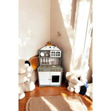 Yeşil 2 Kapaklı Modern Oyuncak Mutfak, Eğlenceli ve Ekonomik Set