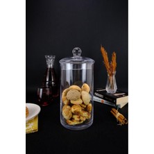 Şeffaf 25,5 cm Cam Kapaklı Saklama Kabı Erzak Kavanozu