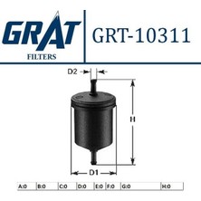 GRAT-10311 - Benzin Fıltre Jetronık - (Fıat: Tempra 1.4 1.6-Uno 70)
