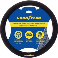 Goodyear Alcantara Direksiyon Kılıfı, Universal Uyumlu, Şık, Konforlu ve Kaymaz Yüzeyli