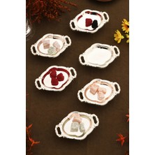 Mucit Home Mini Kulplu Oval Model Ayaklı Lokumluk 6'lı Takım