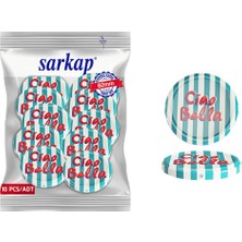 Hijyenik Paketli 10 Adet Kavanoz Kapağı Dolce Vita Desenler 82 mm - Ciao Bella Yeşil