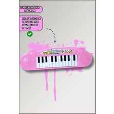 Renkli 22 Tuşlu Sesli Elektronik Piyano, Eğitici ve Oyunlu Çocuk Piyanosu