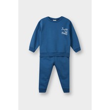 DeFacto Erkek Bebek 2'li Takım Baskılı Sweatshirt Eşofman Altı E8990A525AU