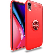 iPhone Xr Kılıf Range Yüzüklü Silikon - Kırmızı