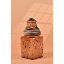 Turuncu Kapaklı 700 ml Cam Baharat Kavanozu, Şık ve Pratik Saklama Çözümü