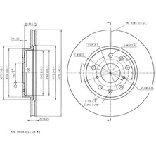 MGA-50672 - Fren Dısk On Hava Kanallı 280-5 ( Suzukı: Sx4 11 -  / Fıat: Sedıcı 6 - )