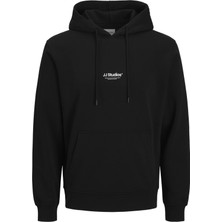 Büyük Beden Gögüs Logo Baskili Kapüsonlu Sweatshirt - Soho