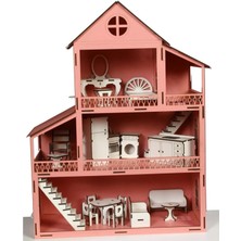 80 cm Ahşap Oyun Evi, 24 Parça, Renkli, Eğlenceli ve Güvenli Tasarım