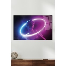 Yunan Tanrısı Neon Cam Tablo, Modern Ev ve Ofis Dekoru, Hediyelik Duvar Dekorasyonu, Kırılmaz Cam
